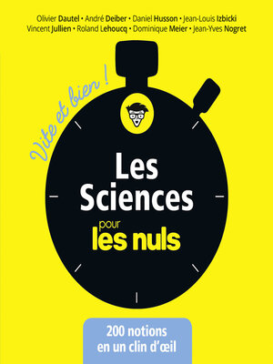 cover image of Les sciences pour les Nuls Vite et Bien